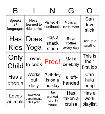Strategy & Transformation Team Bingo Card