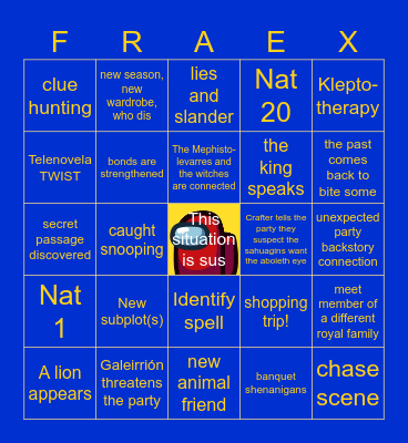 The Fungus Among Us Bingo Card