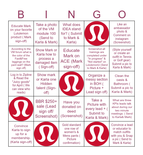 Educator Scavenger Hunt Bingo Card