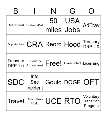 BSP All Hands 4/16 Bingo Card