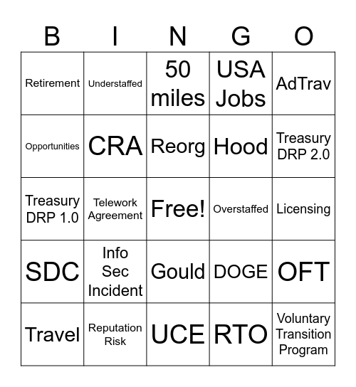 BSP All Hands 4/16 Bingo Card