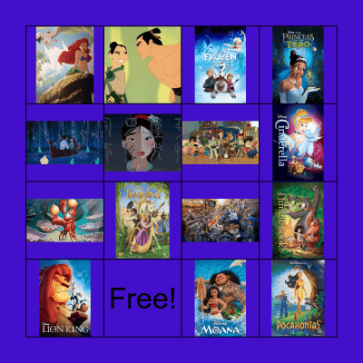 Disney Music Bingo! Bingo Card