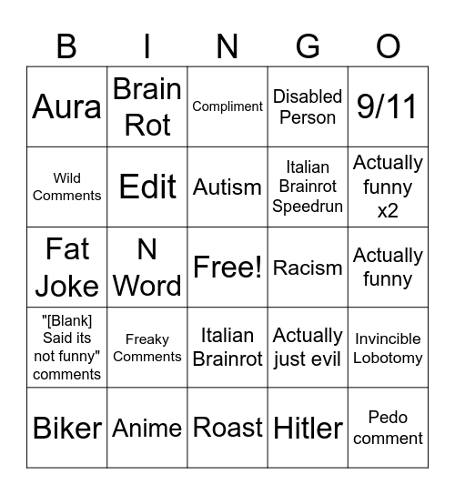 IG BINGO Card