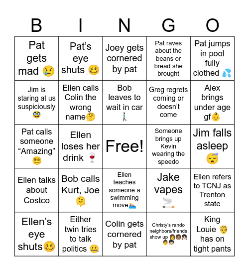 Easter Bingo Card