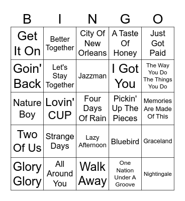 Vinyl Bingo - April Edition Bingo Card