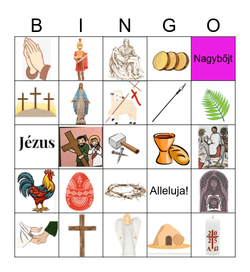 Húsvét története Bingo Card