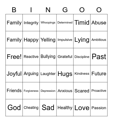 Warm vs. Cold Bingo Card
