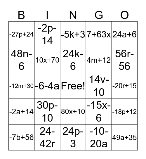 Distributing Bingo Card