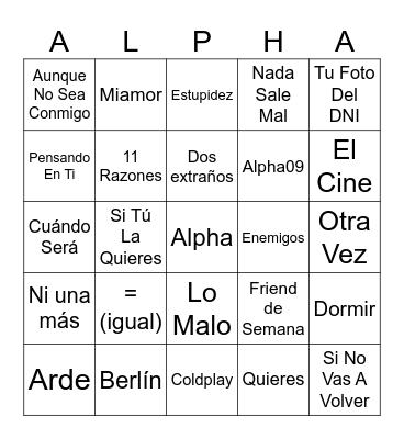 Poblet Alpha House Bingo Card