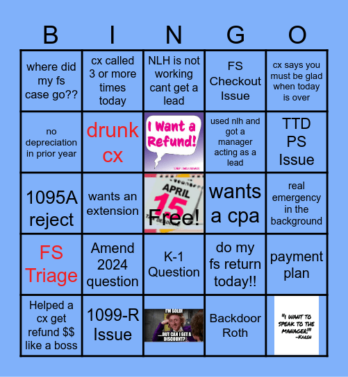 Hot Rodz TY24 Bingo Card