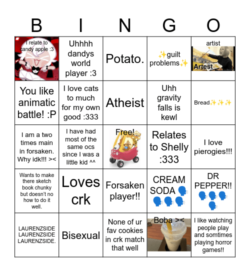 Are you like me bingo Card