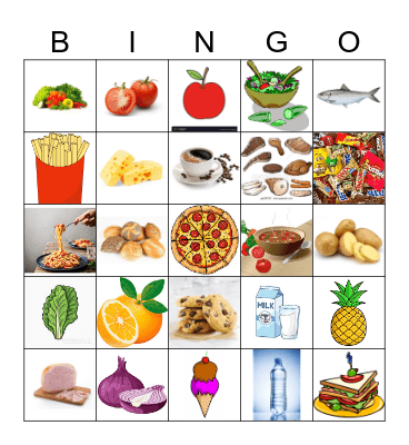 FOOD Bingo Card