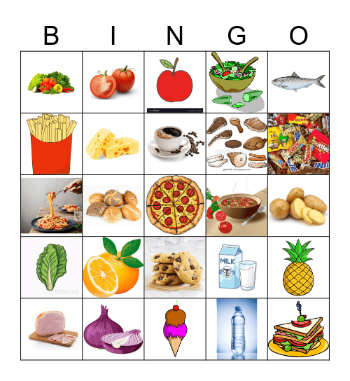 FOOD Bingo Card