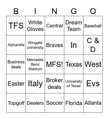 MFS Bingo Card
