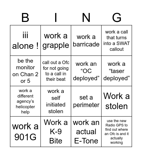 Honeys Bingo Card Bingo Card