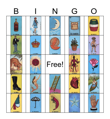 Loteria Bingo Card