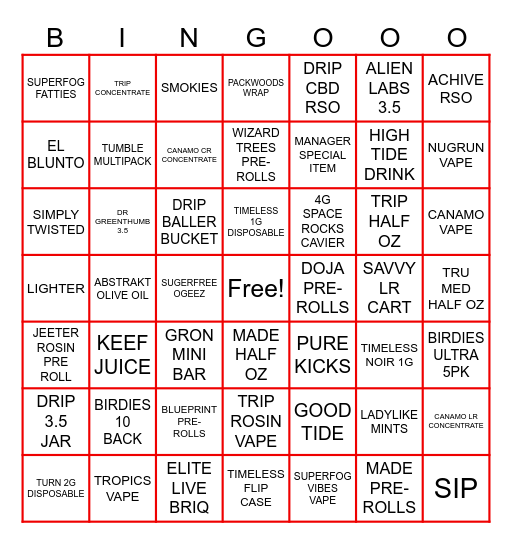 SOUTH SIDE BINGO Card