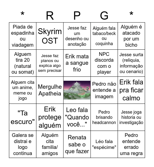 Rpg biscate Bingo Card