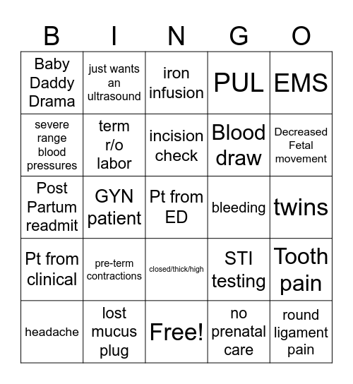WAC BINGO Card