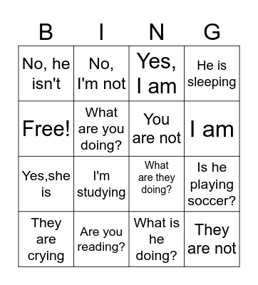 VA class Bingo Card