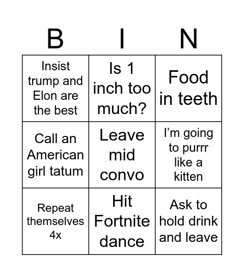 Andor Bingo Card