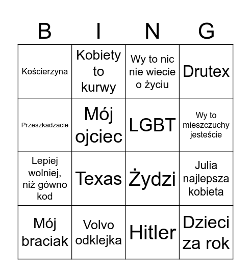 Mck Bingo Card