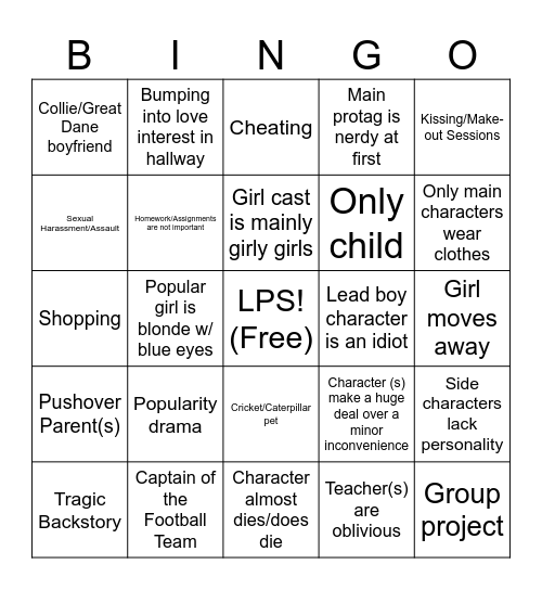 Littlest Pet Shop Series Bingo Card