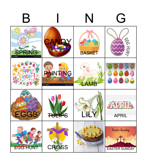 Easter BINGO Card