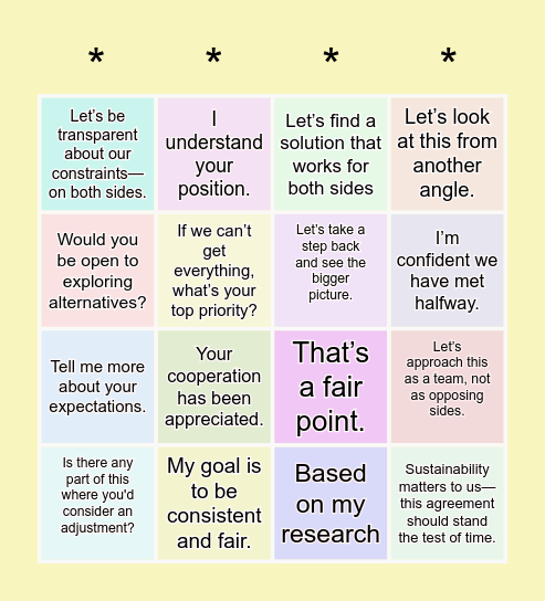 B I N G O! Bingo Card