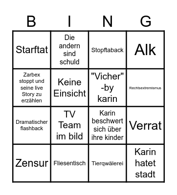 Ritter 4 Bingo Card