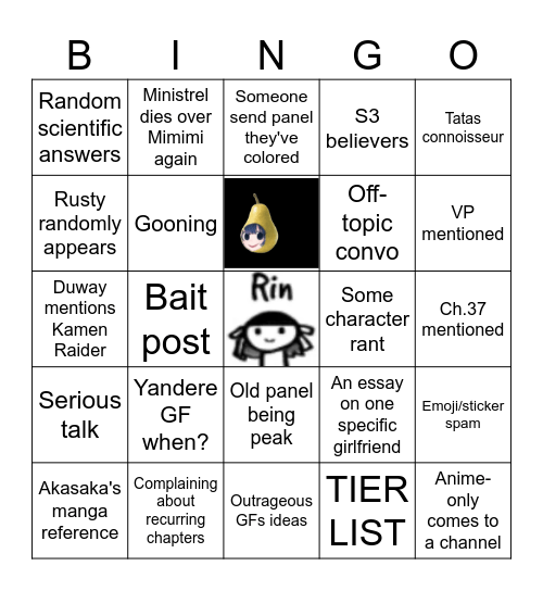 #hyakkano-disc Bingo Card