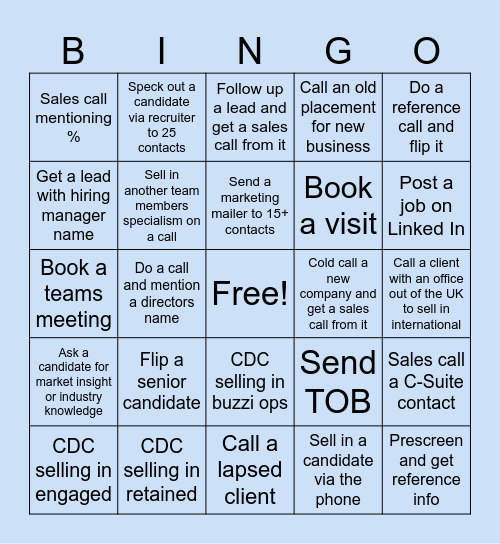 Win It Wednesday Bingo Card