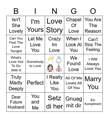 Moni's JGA Musik Bingo Card