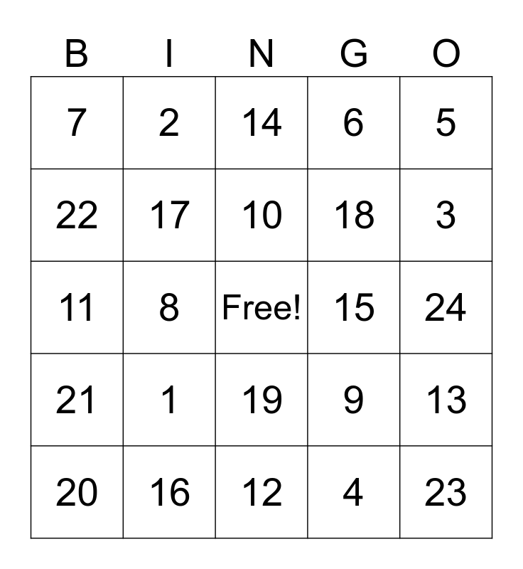 4th Grade Math Review Bingo Card