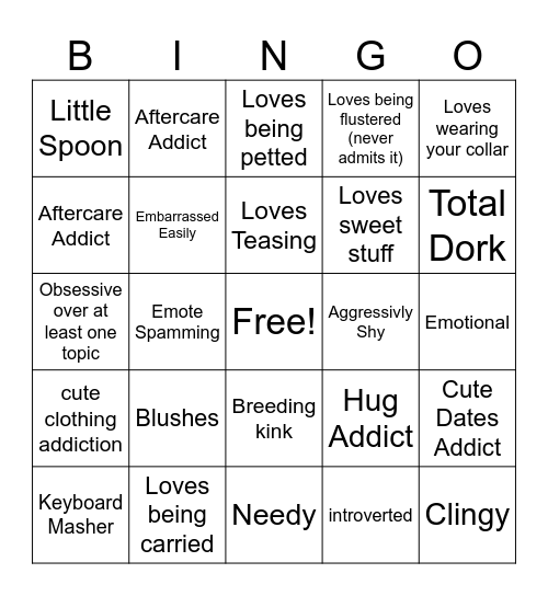 Bottom Bingo Card
