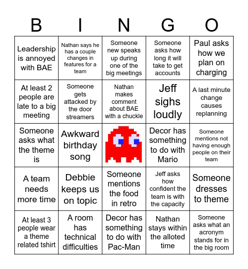 PI-8 PIPE Bingo Card