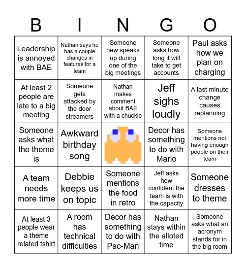 PI-8 PIPE Bingo Card