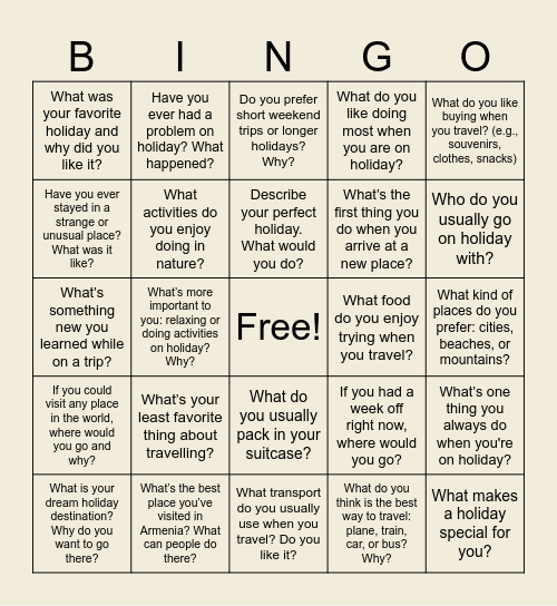 Bingo Card