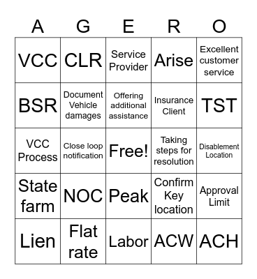 Critical Reminders Bingo Card