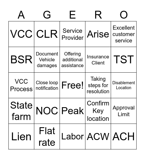 Critical Reminders Bingo Card