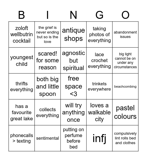 sweetndpolite Bingo Card