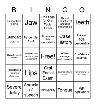 Test review bingo! Bingo Card