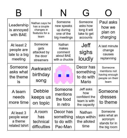 PI-8 PIPE Bingo Card