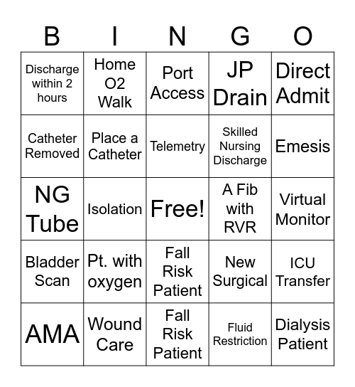 Nurses Week Bingo! Bingo Card