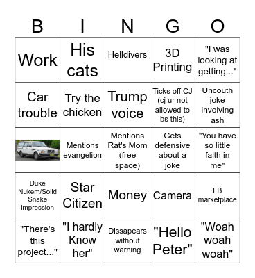 Nathan Bingo Card