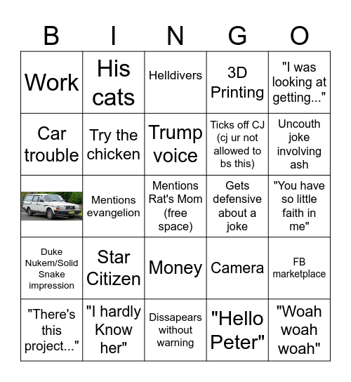 Nathan Bingo Card