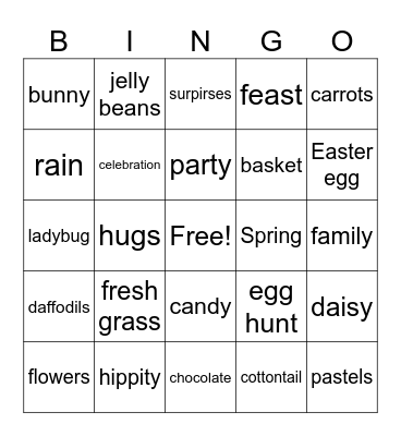 Easter Bingo Card