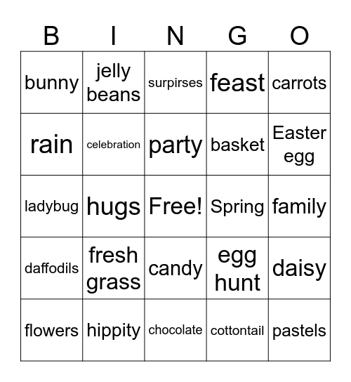Easter Bingo Card