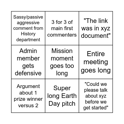 Bingo Card