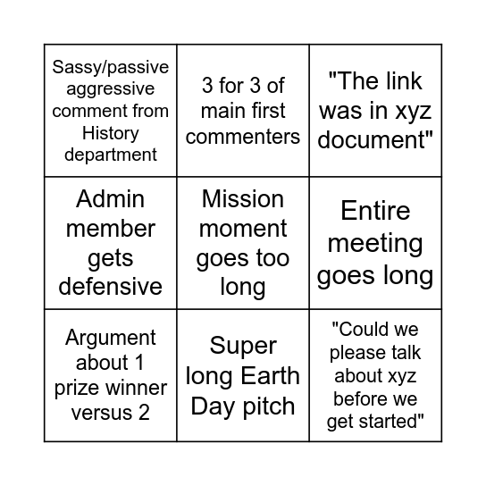 Bingo Card